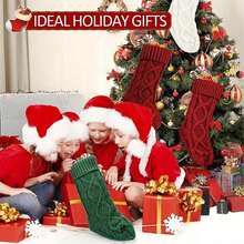 1 Stück/2 Stücke/4 Stücke gestrickte Weihnachtsstrümpfe, Raumdekoration zum Aufhängen, Treppenhaus-Dekoration zum Aufhängen, Weihnachtsbaum-Dekoration zum Aufhängen