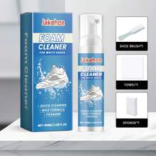 jakehoe Shoe Cleaner, White Shoe Cleaner Kit, Quick Cleaning Effectively Decomposes Stubborn Stains, Sneaker Cleaner,Suede Shoe Cleaner - White - View 3
