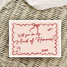 Will You Be My Maid Of Honour Card. Wedding Cards, Bridesmaid Proposal Card, Act Surprised Maid Of Honour, Sister By My Side Card, Simple And Elegant