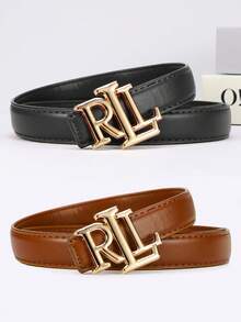 1/2pcs New Alloy Buckle Belt For Women's Simple Commuting Versatile Wide Belt With Jeans Jacket Korean Fashion Belt