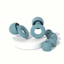 1 Pair Of Reusable Silicone Earplugs, Suitable For Sleeping And Swimming, Comes With 2 Replacement Tips, Can Be Used For Snoring Relief, Studying, Concerts, Comfortable And Durable - 白色 - 查看 9