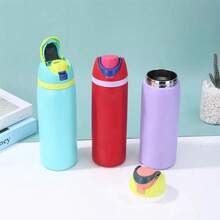 Insulated Stainless Steel Water Bottle  For Sports And Travel,  Sports Water Bottle, 16 Oz, Pink - Màu Hoa hồng đỏ - Xem 5