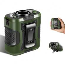 Portable  Fan, Wearable Belt Fan With 100-Speeds, 13500RPM, USB Rechargeable Power , Under Shirt Fans - 24H Cooling For Kitchen, Travel, Outdoor(Forest Green)