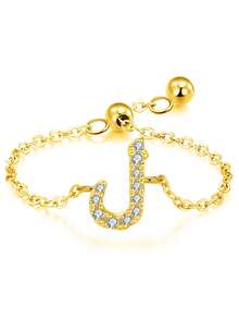 ESBERRY 1枚925纯银简约优雅阿拉伯字母可调节戒指，适合作为结婚、生日或母亲节礼物送给女性。 - 字母戒指 - 查看 37