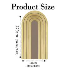 1 buc/65 buc fundal 2D plat, strălucitor, cu grilă neagră și arc de linie aurie, fundaluri pentru decorarea zilei de naștere, aniversării, nunții, absolvirii și petrecerii burlacilor (suportul nu este inclus)