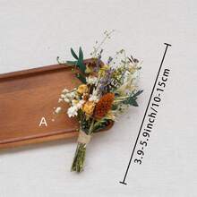 1/2/3/4/6/8/10/12/20 件迷你干花花束、花瓶迷你干花、节日礼物、花瓶布置、婚礼中心装饰、DYI 鲜花、波西米亚风迷你花束 - 彩色 - 查看 11