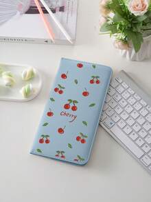 Cherry Bow Car Registration And Insurance Holder, PU Leather Glove Box Organizer,Car Registration And Insurance Holder, Auto Truck Document Wallet Travel Essentials Travel School Back To School School Supplies Holiday Holiday Essentials Vacation Accessories Passport Passport Cover Passport Holder,Ideal Gift For Car, Truck, Motorcycle And Trailer Owners, Also Great As A Christmas, New Year Gift