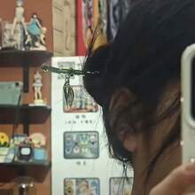 2025 New Chinese Style Green Resin Bamboo Leaf Hairpin For Women Vintage Acrylic Chopstick Hair Accessory - màu xanh lá - Xem 3