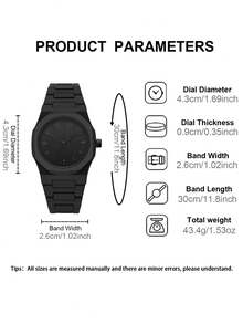 1PC Men Fashionable And Minimalist Quartz Watch, Polygonal Dial, Suitable For Daily Wear, Gifts For Friends On Holidays Such As Birthdays, Christmas, Thanksgiving, Etc