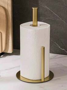 1pc Premium Gold/Black/Silver 304 Stainless Steel Tissue Box Holder, Multi-Functional Kitchen Paper Towel Rack, Cling Film Dispenser, Bathroom Shelf, Quality Tissue Box Cover, Tabletop Decor, Holiday Gift, Includes Installation Accessories. Color: Gold/Black. Home & Living/Kitchen & Dining/Tabletop Decor & Kitchen Tools/Tissue Box & Paper Towel Holder. Style: Random