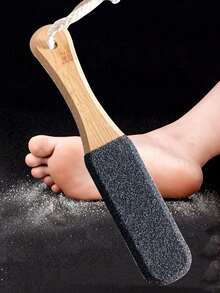 1 pieza Herramienta profesional de raspado para pedicura para piel muerta, grietas en los talones, lima de madera de haya para eliminar callosidades, raspador de pies, artículos de viaje, accesorios escolares, útiles escolares