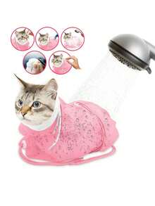 1pc Cat Bathing Bag, Cat Grooming Tool, Nail Clipper, Pet Cleaning Supplies, Anti-Scratch Anti-Bite Bathing Bag