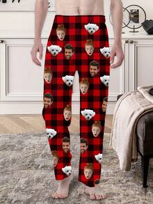 定制男士睡裤，可个性化印上脸部照片，舒适有趣的睡裤，圣诞节、周年纪念日、生日和其他节日的最佳礼物，S-2XL，秋季