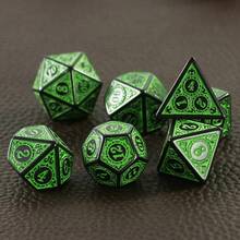 7pcs Polyhedral Dice Set With Velvet Bag, Tabletop RPG Accessories, Perfect Christmas/Halloween Gift For Friends - Multicolor - View 5