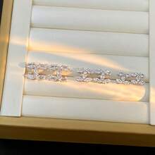 3 Pairs Elegant Luxury Zirconia Plated 925 Sterling Silver Stud Earrings, Fashionable For Daily, Party, Gift For Friends, Autumn Earrings