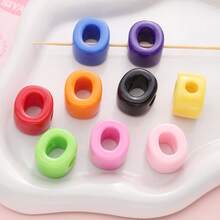 20pcs Multicolor Large Hole Acrylic Letter Beads, Handmade Decorative Letter Spacer Beads For Necklace Accessories, DIY Jewelry, Phone Chain, Jewelry Making, Beading Supplies - DIY - View 10
