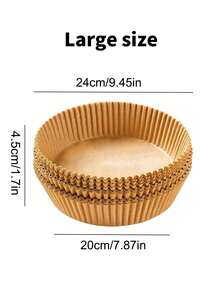 50/100 Sheets Of High-Quality Air Fryer Paper - Thickened, Non-Stick, Suitable For Air Fryers 2-8 - Essential Kitchen And Restaurant Supplies For Frying, Baking, And Microwave Ovens, Practical Air Fryer Paper, Essential For Baking Cakes