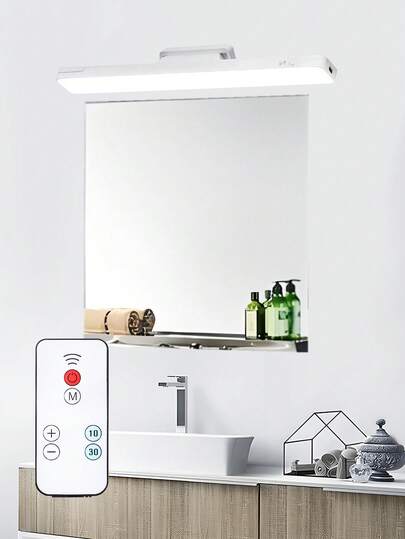 1 件 LED 灯条带遥控器，Type-C 5V 可充电 3 合 1 灯光颜色可变亮度可调光 LED 灯适用于镜子照明浴室卧室露营厨房夜灯