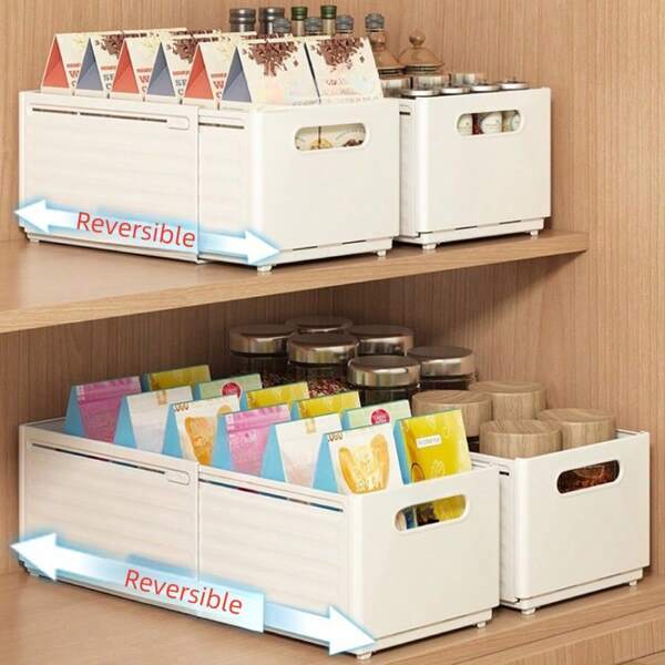 1pc Expandable Plastic Clothing Storage Box, Foldable Wardrobe Organizer Drawer For Pants, Clothes