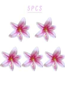 1个百合花发夹，夏威夷风情，人造花发夹，适合女性返校季，鸡蛋花发夹，夏季适用，适合假日海滩派对、夏季热带花卉发饰、婚礼派对、女孩节日礼物、头部饰品、女士发饰、发夹 - 彩色 - 查看 8