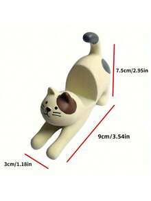 1 件黑色 Slouchy Cat 伸展式桌面支架、Slouchy 手机支架 - 彩色 - 查看 3