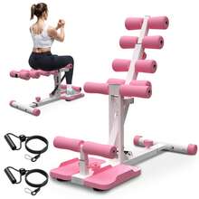 Deep Squat Machine For Home-Glutes Trainer Machine With Resistance Bands Squat Assist Trainer For Core & Legs Workout Ideal For Home Gym, Apartment & Office - 粉色 - 查看 2