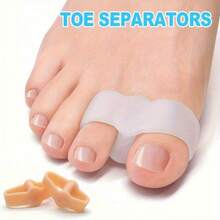 2pcs Soft Gel Toe Separators, Suitable For Yoga & Daily Relaxation, Flexible & Durable Reusable Design Gym Accessories - Multicolor - View 7