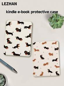 1 pieza Funda protectora para Kindle Paperwhite 5/Kindle NK 11/Kindle Edition con diseño lindo de cachorro de dibujos animados y lunares, función de activación/suspensión automática, ligera y ajustada para proteger tu dispositivo de lectura - Multicolor - Ver 1