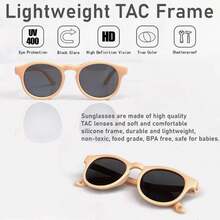 Lentes de Sol para Niños UV, Lentes de Sol para Niños con Protección 400UV, Gafas de Polarizadas Deportivos con Correas, Gafas para Niños 3 Años - 1 - Ver 2