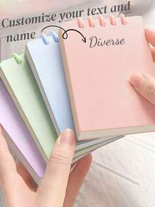 1-20pcs Customized Loose-Leaf Macaron Notebook, Office & Study Supplies, 80 Pages. Compact & Portable, Suitable For Classroom Notes, Recording Client Needs, Schedule Planning And Life Organization.