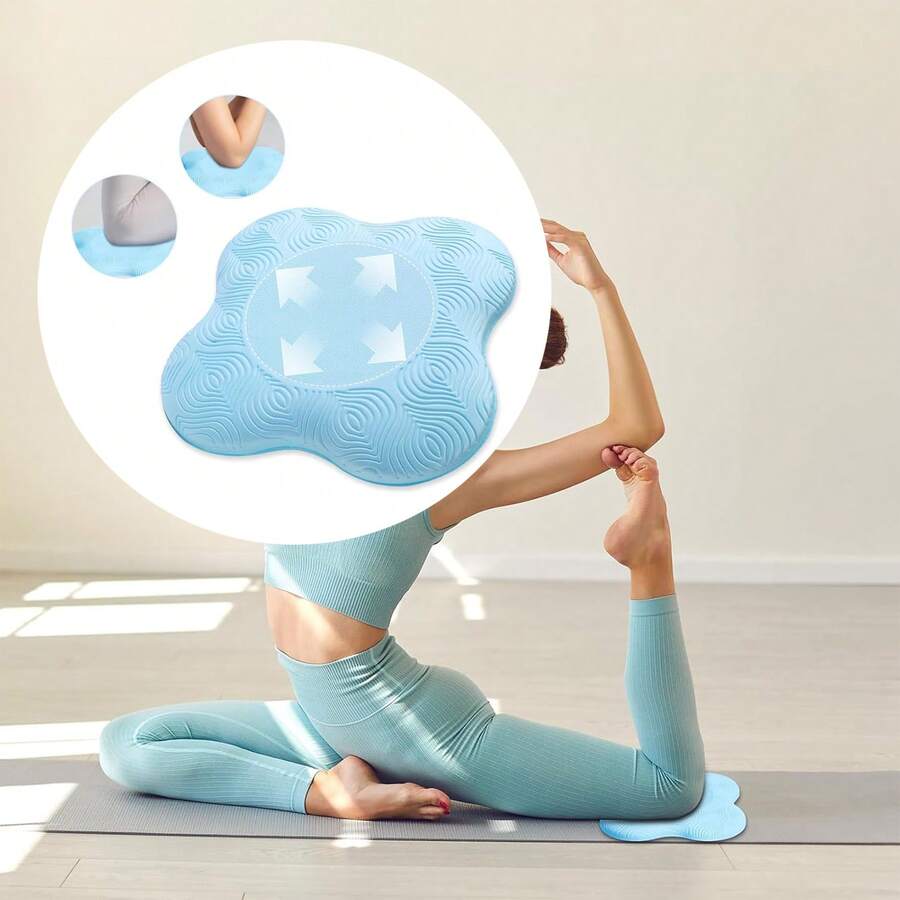 1pcsYoga Knee Pads. Yoga Knee Cushion Thick Exercise Pads For Knees Elbows Wrist Hands Head Foam Pilates Kneeling Pad - Baby Blue - View 1
