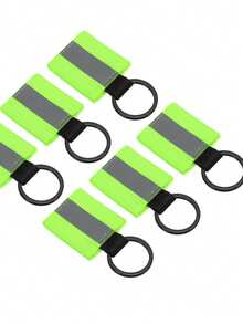 1pc High Visibility Reflective Zipper Pull - Fluorescent Green/Mixed Color Keychain Tag, Suitable For Backpacks, First Aid Kits And Dog Collars - Multicolor - View 4