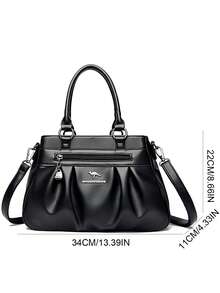 Women's Conventional Large-Capacity Handbag Fashion Designer High-Quality Soft Leather Bags Casual Retro Shoulder Bag 2024 New