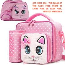 Lancheira Bolsa Para Crianças Meninas Com Alça De Ombro Destacável Para Creche Escola Unicórnio Rosa Lancheira Para Estudantes Da Escola - Kits de refeição - Ver 13