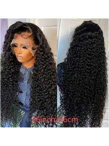 Water Wave Curly Wig 34 Inch Lace Front Wig Pre-Pulled 150% Density Brazilian Wet Wave Wig, Lace Front Wig With Pre-Pulled Water Wave Front Wig, Women's Deep Wave Lace Wig, Suitable For All Occasions, Long Hair Wigs For Women, Pre Plucked Lace Front Wig, Black Wig Lace Front, Party Wig, Special Occasion Wig, Natural Look Wig, 13x4 Transparent Lace Front Wig Water Wave Curly Wig For Women Pre Plucked With Baby Hair(Bob Wigs 8-16 Inch)