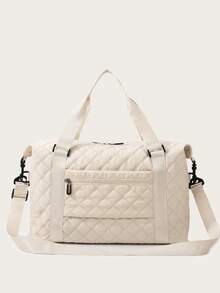 1 件超大容量可折叠轻便行李袋、旅行袋、行李整理袋、可折叠、干湿分离、随身行李箱式旅行周末包、过夜包、医院包、护理包、背包、旅行必需品、旅行整理袋、度假包、学校用品、学生配件、返校行李 - 米色 - 查看 9