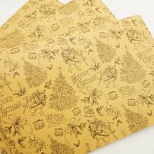 6 pezzi Set di carta da regalo natalizia in carta kraft con Babbo Natale - Adatto per incartare regali, avvolgere profumo, confezionare vestiti, decorazione domestica, arti e mestieri, fai da te, borse per confezioni, decorazioni per compleanni, matrimoni, feste, ideale per decorazioni natalizie e di festa