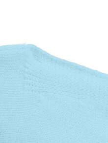 ii Áo len nữ dáng casual vai lệch với thiết kế thời trang, thích hợp cho mùa xuân. - Màu xanh lam - Xem 7