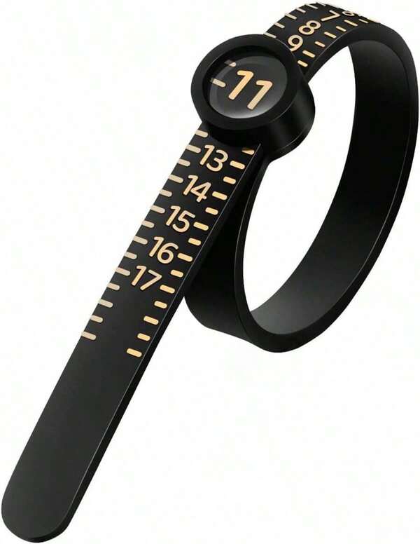 1Pc Ring Sizer With Magnifying Glass, Ring Sizer, Ring Sizer, Intuitive Reading. Plastic Ring Sizer With Lens, 1-17 Suitable For Daily Use. Convenient To Use