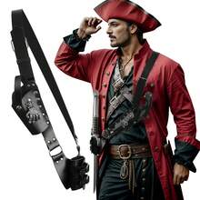 Bolsa colgante de espada de cuero PU de estilo retro medieval vikingo europeo y americano para guerrero al aire libre