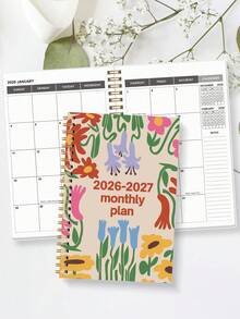 BUBU 2026-2027 学年周计划和月计划，2026 年 1 月 - 2027 年 12 月，6.5 英寸 X 8.2 英寸，软封面，线圈装订，学校和办公用品返校用品 - 彩色 - 查看 5