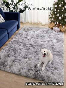 1 tấm thảm lông xù dài mềm mại, thoải mái, họa tiết nhuộm tie-dye sáng tạo, trang trí theo phong cách Bắc Âu tối giản hiện đại cho phòng khách và phòng ngủ, trang trí nhà màu kem ấm áp, quà tặng theo mùa thu/đông, thảm trang trí Giáng sinh/Halloween/Ngày lễ tình nhân mềm mại, thảm dễ chăm sóc cho phòng khách, ghế sofa, thảm đầu giường - Nhuộm tie-dye màu xám nhạt - Xem 4