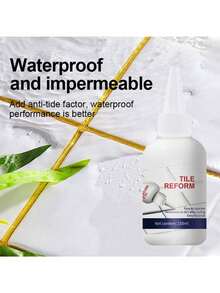 1pc Ceramic Tile Grout Filler, Waterproof & Mold-Resistant, White Grout Sealant For Kitchen & Bathroom