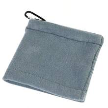 Square Microfiber Golf Ball Cleaning Towel With Carabiner Hook Water Absorption Cleaner Club For Head Wipe Cloth Clean