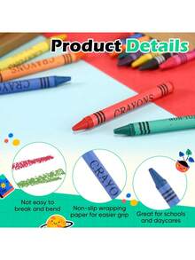 【彩色蜡笔套装】40盒，每盒6种不同颜色的蜡笔 - 蜡笔包装，迷你蜡笔盒 - 适合教室、家庭生日、学校教师派对礼物（包装随机，手工制作，可能存在不影响使用的轻微瑕疵） - 彩色 - 查看 3