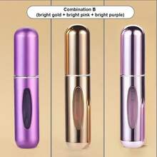 3 قطع زجاجات رذاذ عطر قابلة لإعادة التعبئة سعة 5 مل - أدوات تجميل DIY، رذاذ عطر بحجم السفر، رذاذ عطر فارغ. محمول للسفر والخروج والعطلات والتخييم. إكسسوار أساسي مناسب للجنسين. هدية مثالية لعيد الميلاد وعيد الحب للنساء.