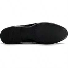 Men's Pointed Toe Rivet Dress Shoes Glitter Modern Metallic Slip On Loafers Plus Size-20256688 - Black01 - View 9