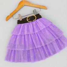 Children's Tulle Skirt With 3 Layers - 紫丁香色 - 查看 2