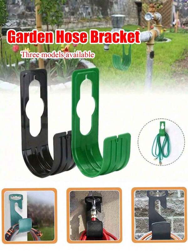 2pcs Garden Hose Bracket,Wall Mounted Garden Hose Hanger, Abs Water Hose Holder Hanger,Water Spigot Hook Hose Holder, Hose Pipe Holder Bracket, ABS Hosepipe Reel Hanger, Wall Mounted Hook Hangers,For Outdoor Courtyards, For Irrigation Water Pipes Or Extension Cords Storage,Garden Hoses Ropes Wires,Bedroom,Bathroom Storage,Door Hanger,Kitchen Towels,Hook Wall,Hanging Wall,Wall Mounted Key Holder,Key Holder For Wall,Coat Hooksm,1pc