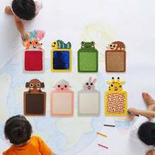 8 piezas de baldosas sensoriales, baldosas de piso con múltiples texturas, juguetes interactivos para adultos, ideales para la exploración sensorial - Multicolor - Ver 7